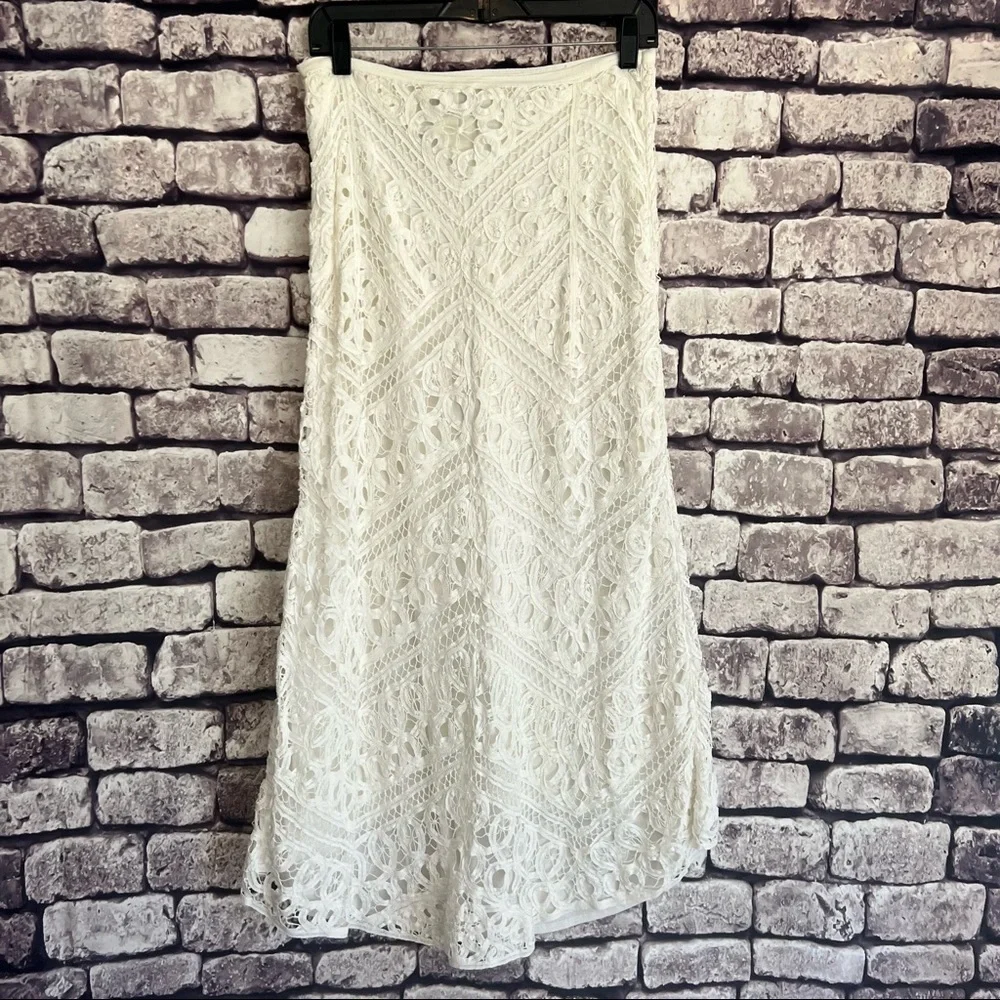 INC White High Low Skirt Size 4